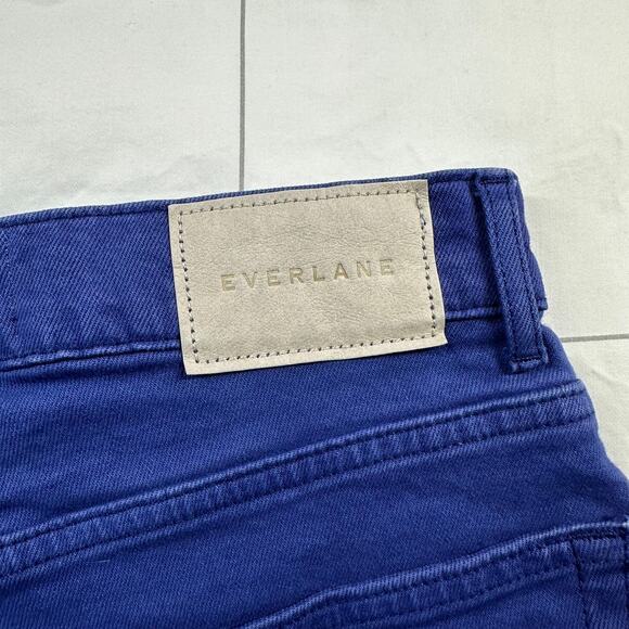 Everlane Way High Jeans Women 27 Tall Purple Straight Leg Organic Cotton Stretch - Picture 7 of 13